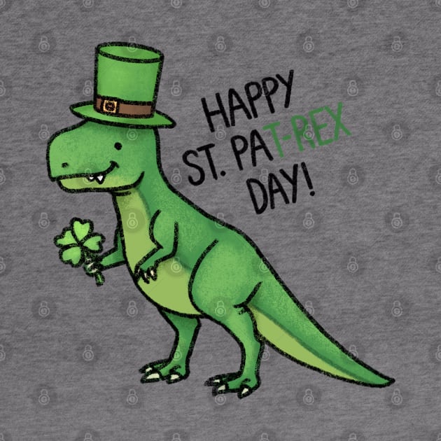 Happy St Pat-rex Day! by drawforpun